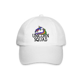 Rainbow Unicorn Portrait - Baseball Cap - white/white - Front