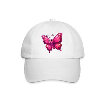 Cuddly Pink Butterfly - Baseball Cap - white/white - Front