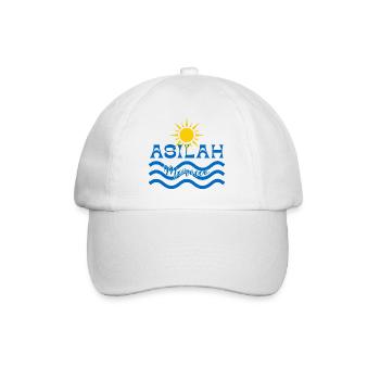 Asilah Marokko Sonnenwellen - Baseballkappe - Weiß/Weiß - Vorne