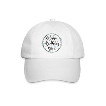 Happy Birthday Grandpa - Baseball Cap - white/white - Front