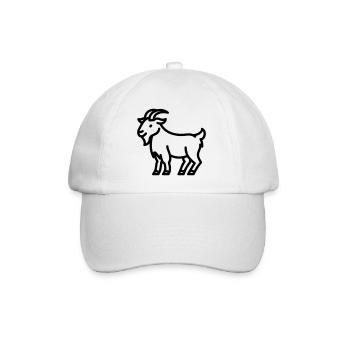 goat - Baseball Cap - white/white - Front