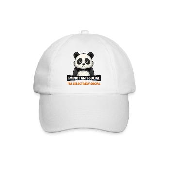 Selektive Panda-Gesellschaft - Baseballkappe - Weiß/Weiß - Vorne