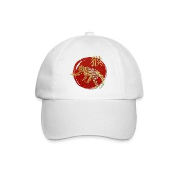 Monkey Chinese Zodiac Horoscope - Baseball Cap - white/white - Front