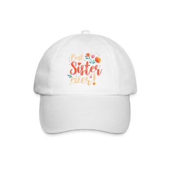 Best Sister Vintage Design for Sisters - Baseball Cap - white/white - Front