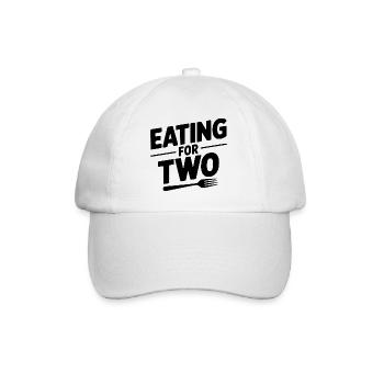 Eating for Two - Baseball Cap - white/white - Front