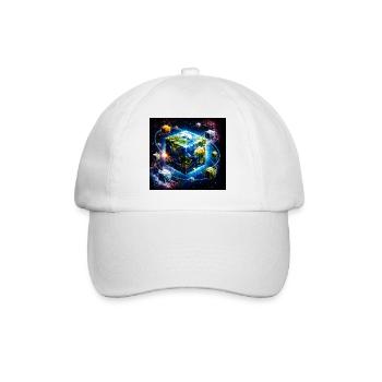 Cube terrestre dans l’espace - Casquette classique - blanc/blanc - Devant