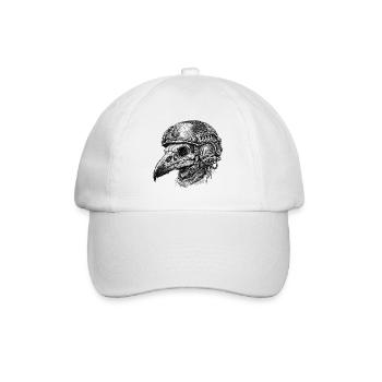 Battle Crow: Tactical Skull - Baseball Cap - white/white - Front