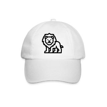 lion - Baseball Cap - white/white - Front