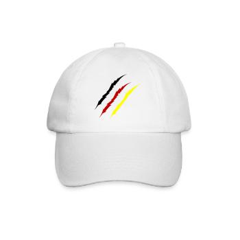 krallen_deutschland_-2- - Baseballkappe - Weiß/Weiß - Vorne