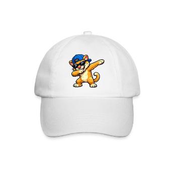 Dabbing Cougar - Baseball Cap - white/white - Front