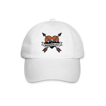 Heart Arrows Wanderlust Emblem - Baseball Cap - white/white - Front