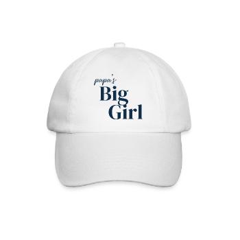 Typographie de la grande fille de Papa - Casquette classique - blanc/blanc - Devant