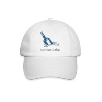 Somewhere Out There Bottle Message Design - Baseball Cap - white/white - Front