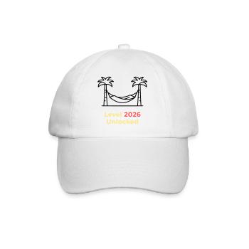 Level 2026 Unlocked Abschluss - Baseballkappe - Weiß/Weiß - Vorne
