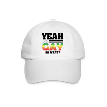 Yeah I'm Gay So What Funny Pride Rainbow Art - Casquette classique - blanc/blanc - Devant