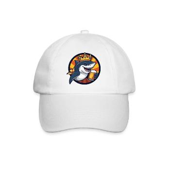 Bière de requin drôle - Casquette classique - blanc/blanc - Devant