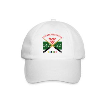 Snooker Logo Crossing Cues 147 22 - Baseball Cap - white/white - Front
