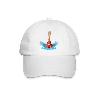 Water Anger Pungle with Wooden Stick - Baseball Cap - white/white - Front
