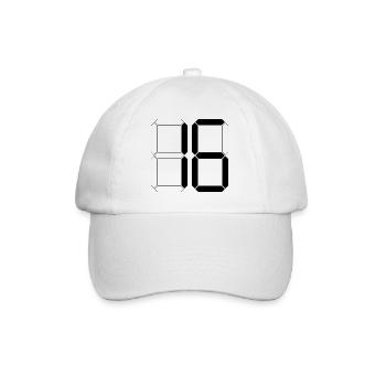 NUMBER 16 Sixteen Birthday Gift Digital - Baseball Cap - white/white - Front