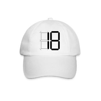 NUMÉRO 18 Dix-huit cadeaux d’anniversaire numérique - Casquette classique - blanc/blanc - Devant