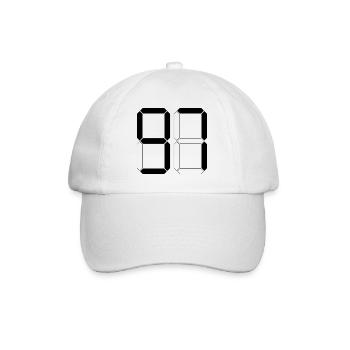 NUMÉRO 97 Quatre-vingt-dix-sept cadeaux numériques - Casquette classique - blanc/blanc - Devant