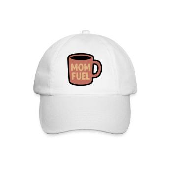 Mom Fuel Kaffee Tasse Mama - Baseballkappe - Weiß/Weiß - Vorne