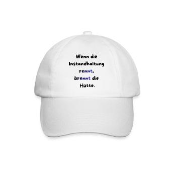 Instandhaltung T-Shirt Lustiges Geschenk Handwerk! - Baseballkappe - Weiß/Weiß - Vorne