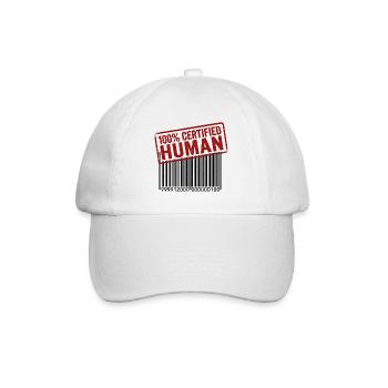 100 percent human - Baseball Cap - white/white - Front