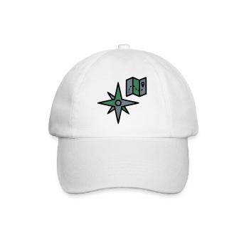 Compass Map Hiking Geocaching Survival - Baseball Cap - white/white - Front