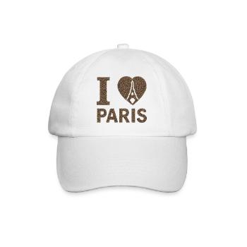 I Heart Paris Crowd Art - Baseball Cap - white/white - Front