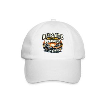 Retraite Mode Pétanque Cadeau Humour - Casquette classique - blanc/blanc - Devant