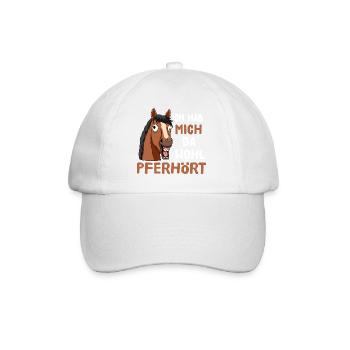 Ich Hab Mich Da Wohl Pferhört Pferd  - Baseballkappe - Weiß/Weiß - Vorne