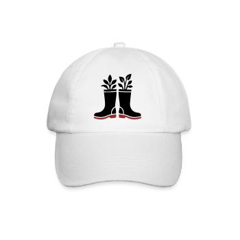 Icône des plantes bottes en caoutchouc - Casquette classique - blanc/blanc - Devant