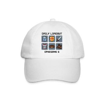 Pixel Art de l’Armure de Dieu - Éphésiens 6 - Casquette classique - blanc/blanc - Devant