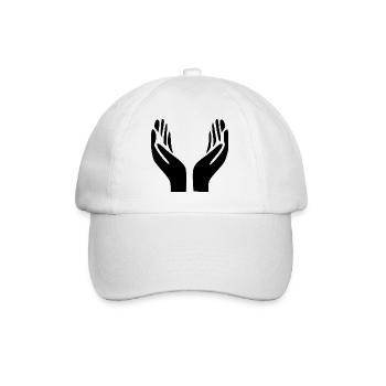 Open Hands Hand Gesture - Baseball Cap - white/white - Front