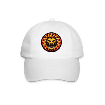 Feuerlöwe Sonnenkreis Emblem - Baseballkappe - Weiß/Weiß - Vorne