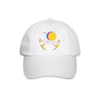 Sonnenkreis Neonwellen - Baseballkappe - Weiß/Weiß - Vorne