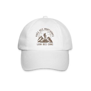 Randonneur au Sommet — Badge Montagne - Casquette classique - blanc/blanc - Devant