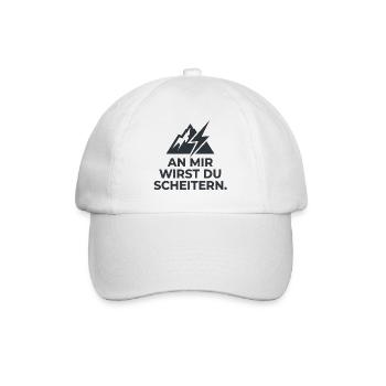 An mir wirst du scheitern - Baseballkappe - Weiß/Weiß - Vorne