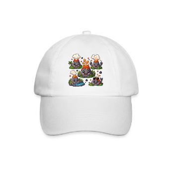 Fun volcanoes with lava delights - Baseball Cap - white/white - Front