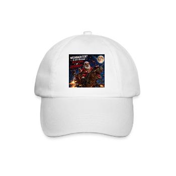 Liefernacht Weihnachtsmann Dino Humor Spruch Wild - Baseballkappe - Weiß/Weiß - Vorne