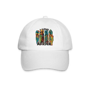 I LOVE AFRICA - Baseball Cap - white/white - Front