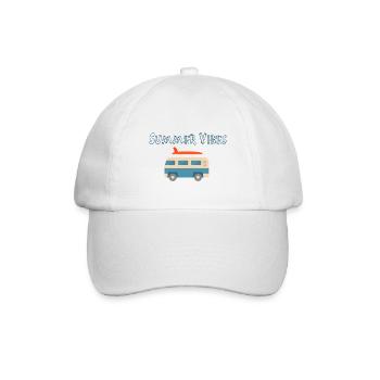 bus summer vibes - Baseballkappe - Weiß/Weiß - Vorne