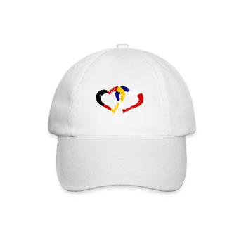 Français Amour allemand - Casquette classique - blanc/blanc - Devant