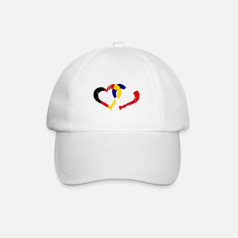 Französisch deutsche Liebe - Baseballkappe - Weiß/Weiß