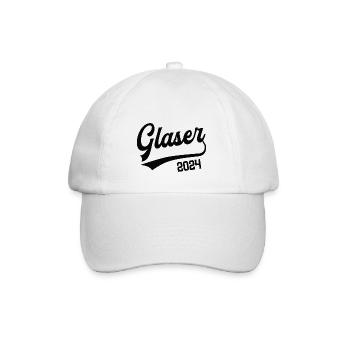 Glaser 2024 Lehre Ausbildung Meister Abschluß - Baseballkappe - Weiß/Weiß - Vorne