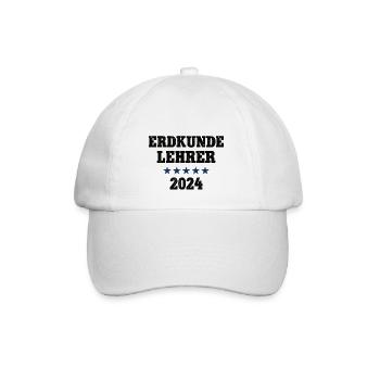Erdkunde Lehrer 2024 Beruf Studium Lehramt Student - Baseballkappe - Weiß/Weiß - Vorne