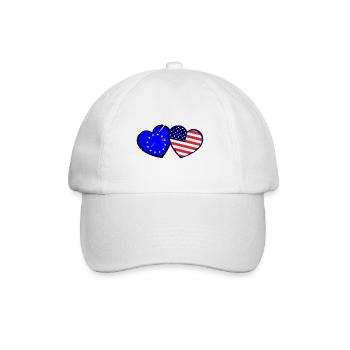 Die amerikanische Europa Liebe - Baseballkappe - Weiß/Weiß - Vorne