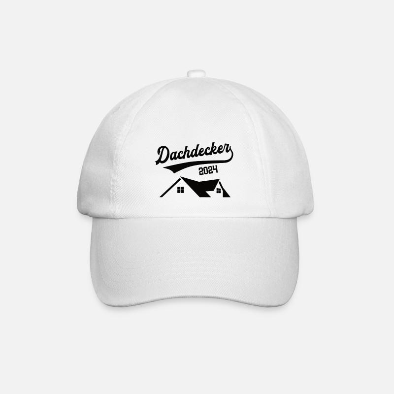 Dachdecker 2024 Beruf Dachdeckerei Bedachung - Baseballkappe - Weiß/Weiß