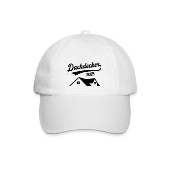 Dachdecker 2025 Beruf Dachdeckerei Lehre Lehrling - Baseballkappe - Weiß/Weiß - Vorne